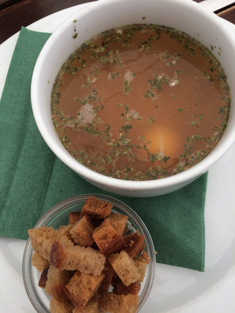 Garlic soup, Olomouc, Czech Republic