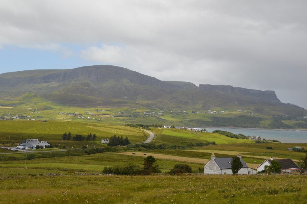 View of Staffin and the Quiraing, Isle of Skye, Scotland