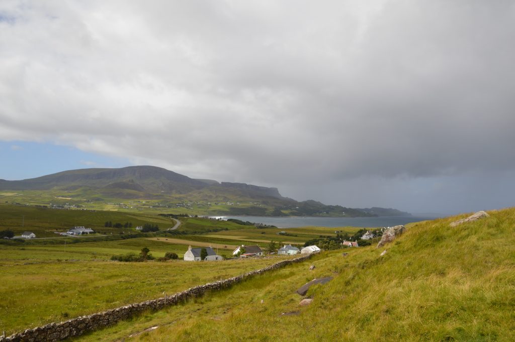 View of Staffin and the Quiraing, Isle of Skye, Scotland