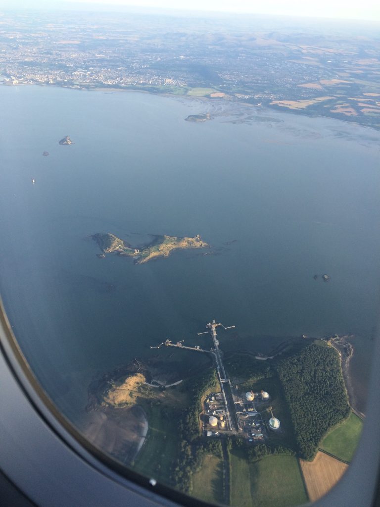 Flight out of Edinburgh, Scotland