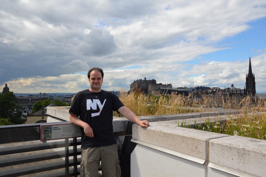 View of Edinburgh Castle from the National Museum of Scotland