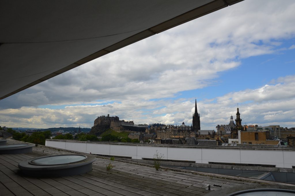 View of Edinburgh Castle from the National Museum of Scotland