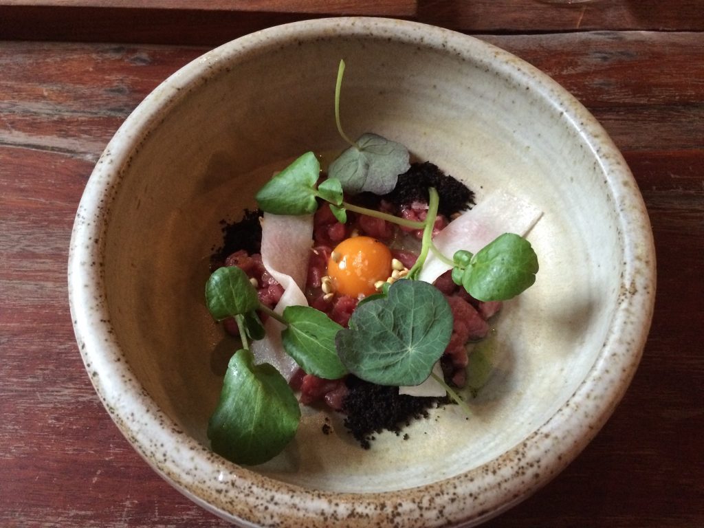 Beef tartare at Timberyard, Edinburgh, Scotland