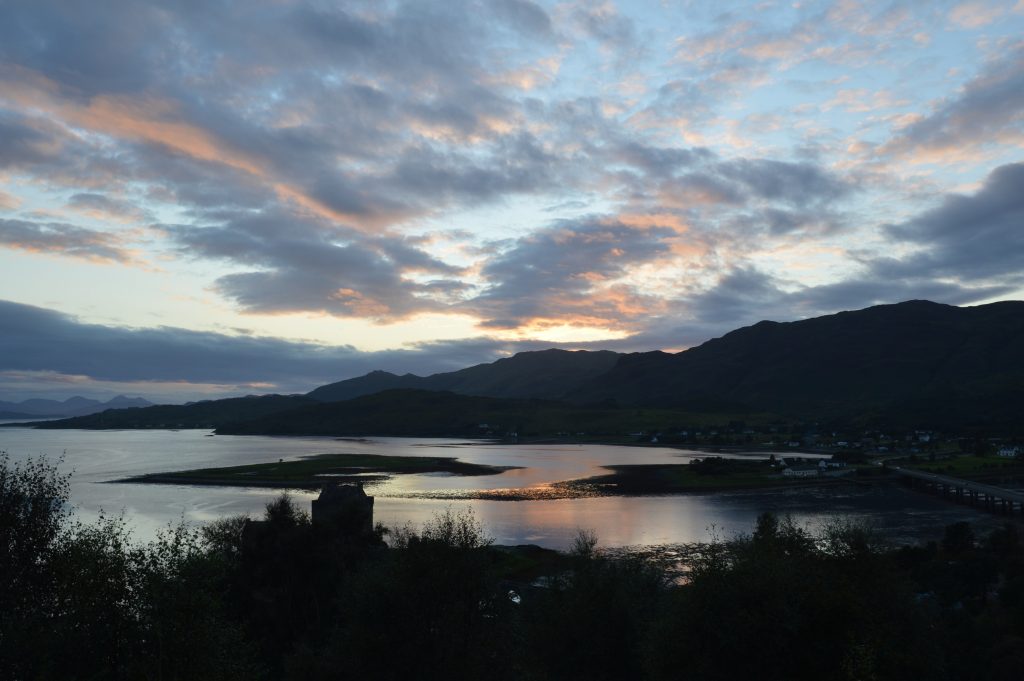 Sunset over Eilean Donan Castle, Dornie, Scotland