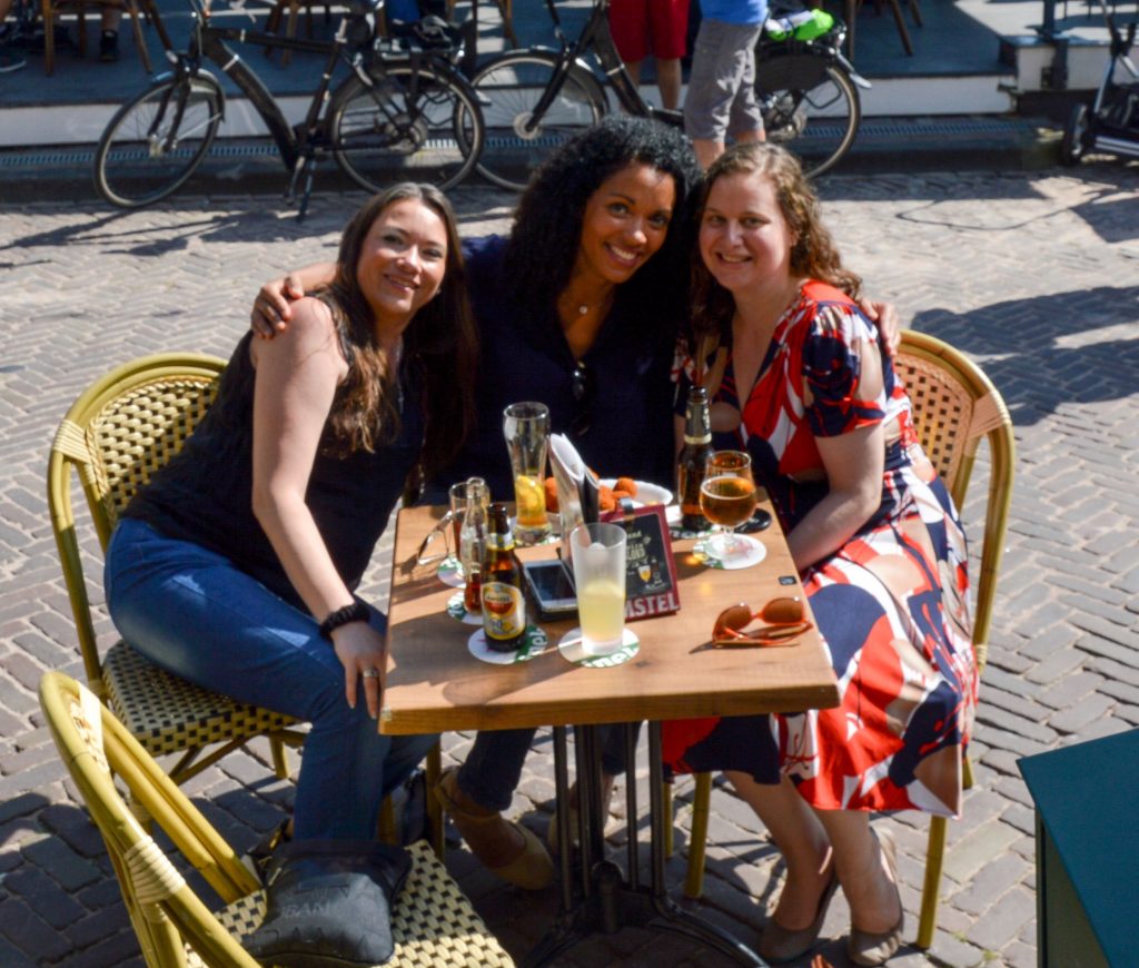 With Xandra and Afra in Volendam, the Netherlands