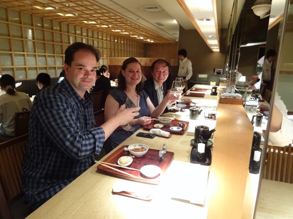 At dinner with Dr. Inoue, Tokyo, Japan