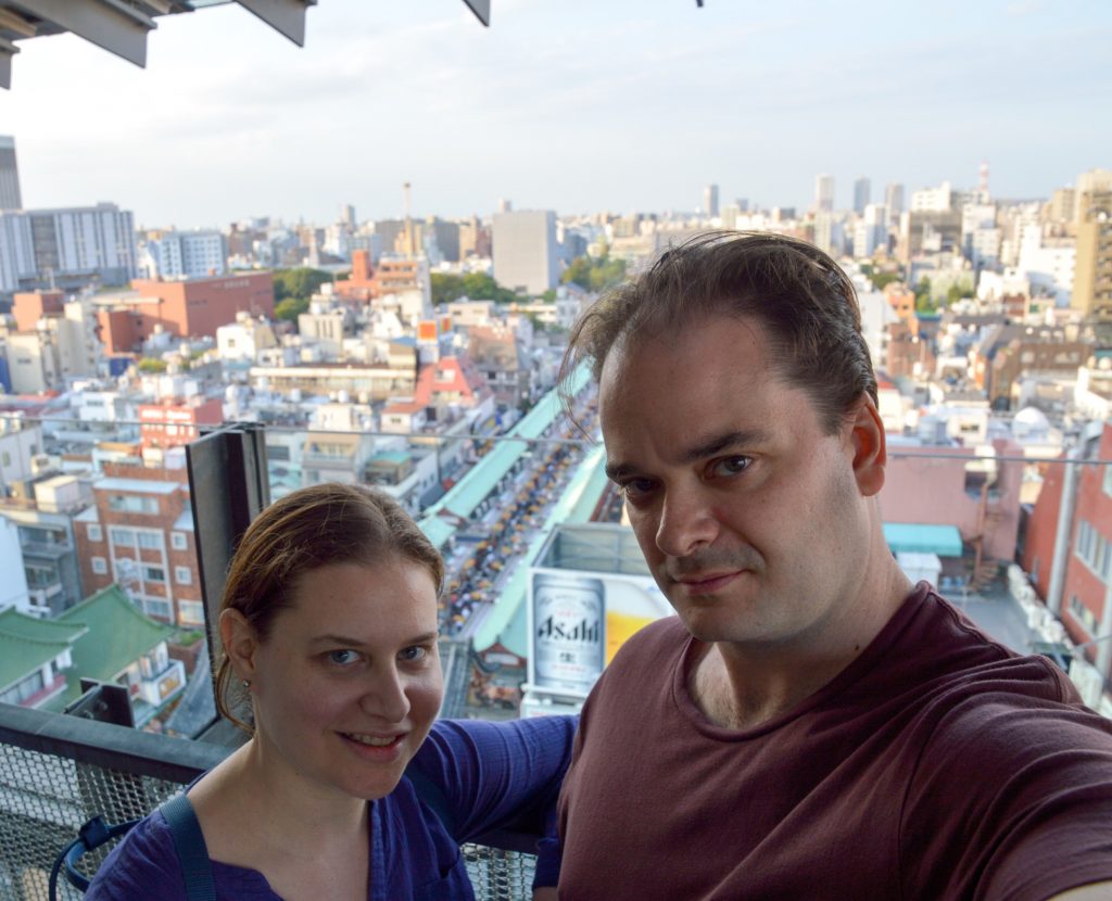 View of Asakusa from Asakusa Culture and Tourism Center, Tokyo, Japan