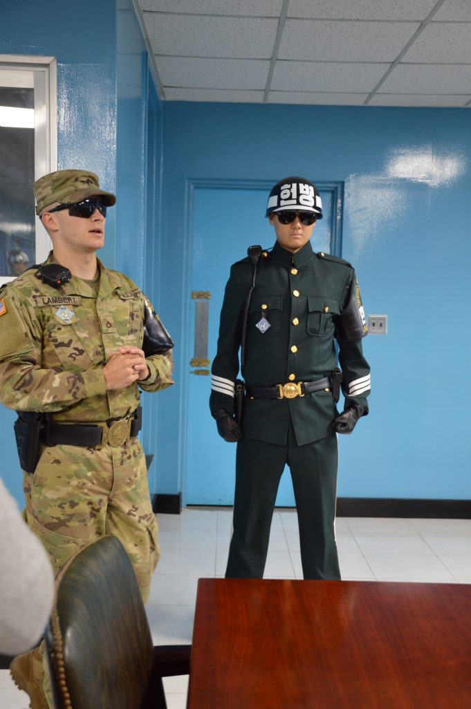 On the North Korean side of a JSA conference room, DMZ