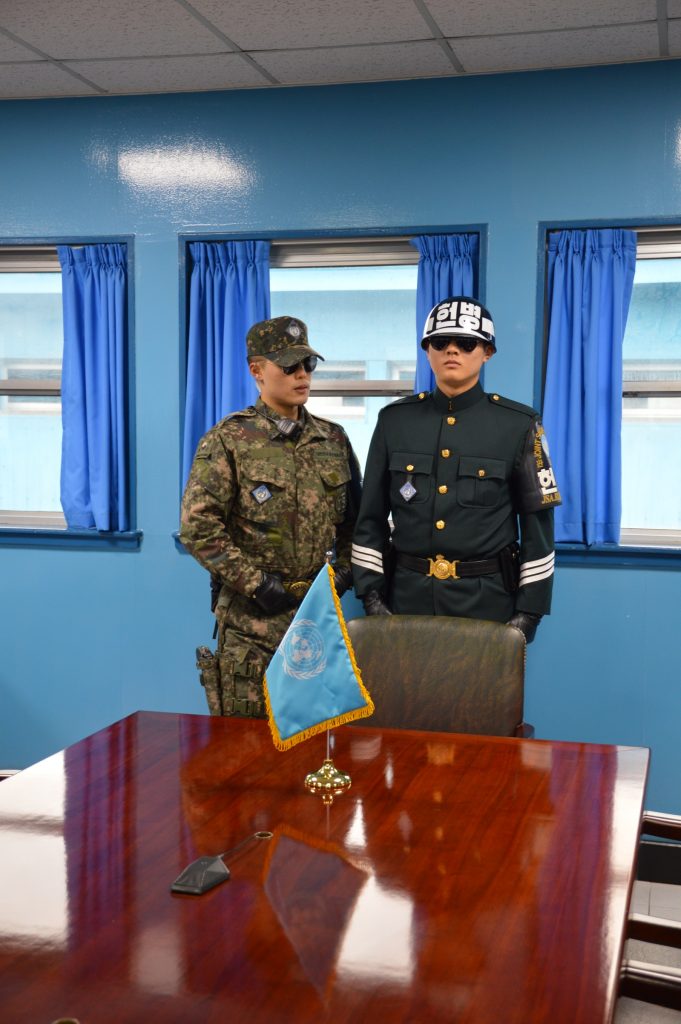 On the South Korean side of a JSA conference room, DMZ