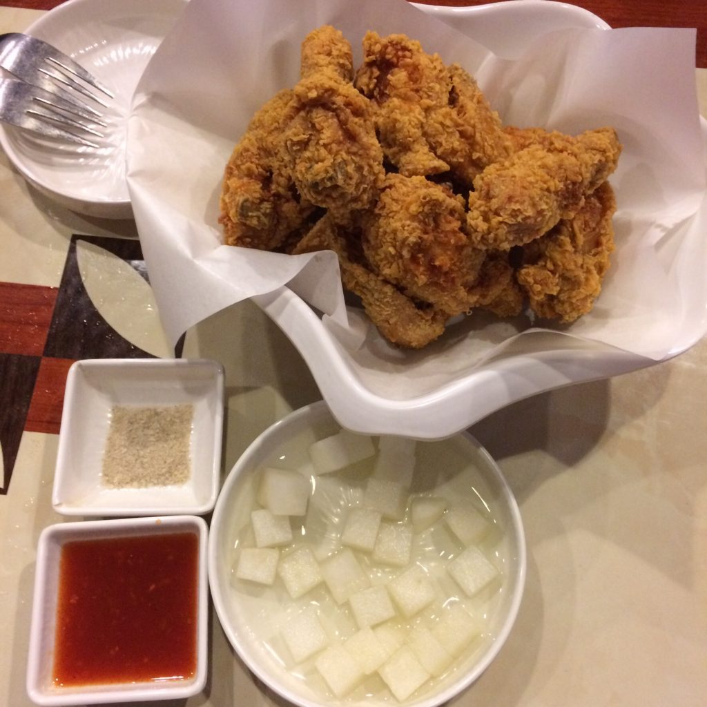 Korean Fried Chicken in Mapodong, Seoul, South Korea