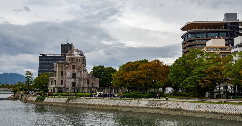 Atomic bomg dome seen while visiting Hiroshima