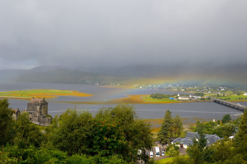 Rainbow over Eilean Donan Castle, Dornie, Scotland