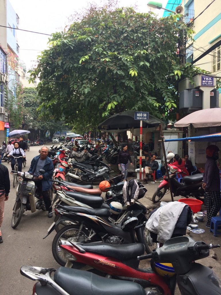 Motorbike parking, Hanoi, Vietnam