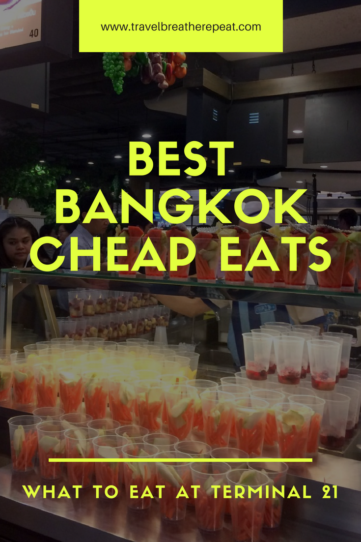 Best Bangkok cheap eats at Terminal 21 food court; #bangkok #thailand #asia #travel #budget #food