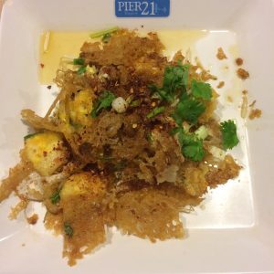 Crispy mussels at Hoy Tod: best Bangkok cheap eats at Terminal 21 food court