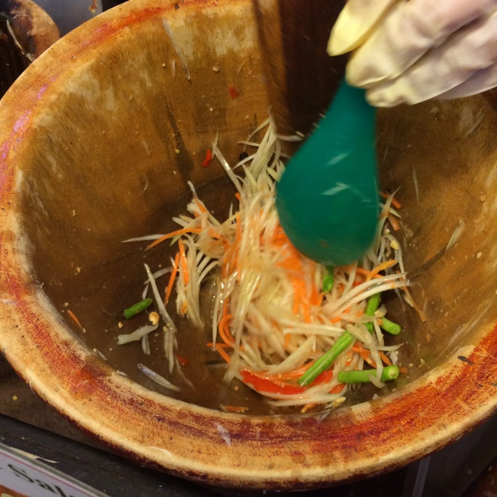 Papaya salad, Kalare Food & Shopping Centre, Chiang Mai, Thailand