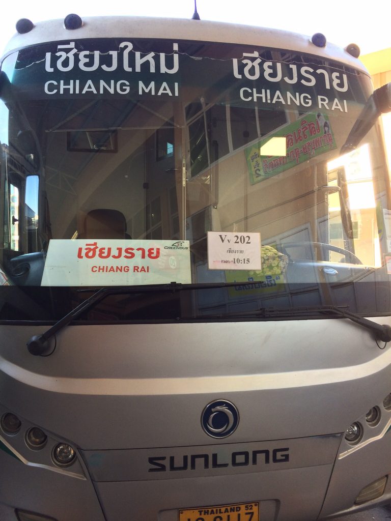 Greenbus from Chiang Mai to Chiang Rai In Thailand