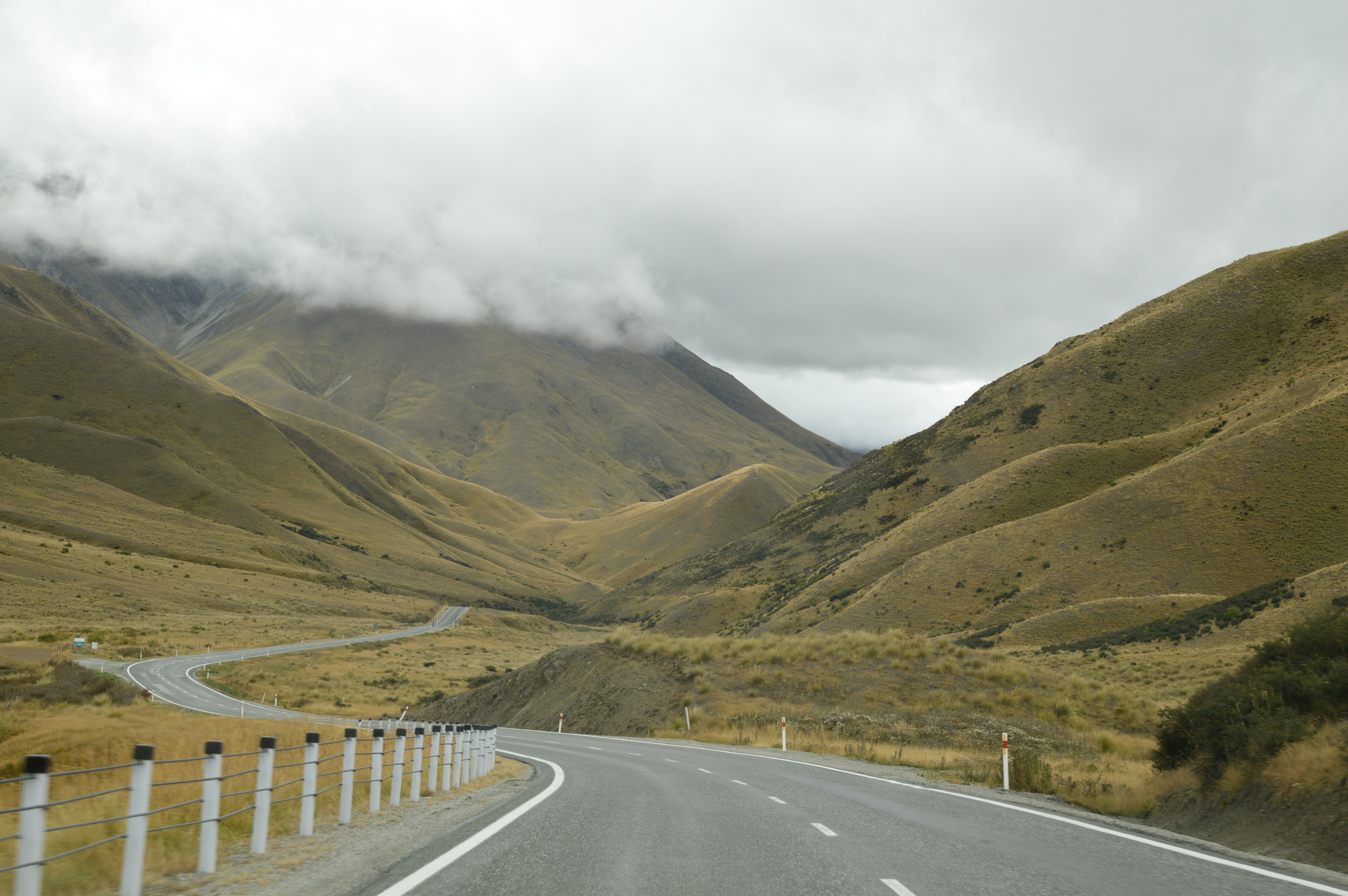 Driving to Twizel, New Zealand