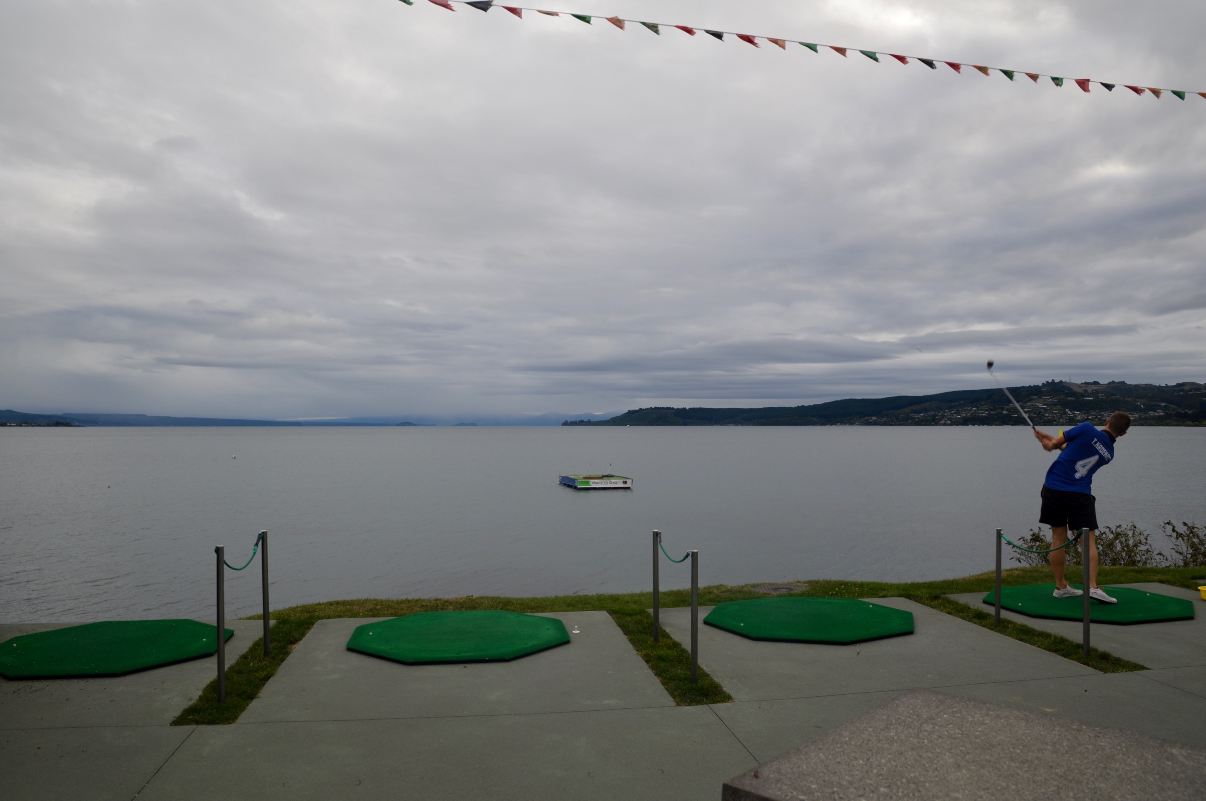 Hole in One on Lake Taupo, New Zealand