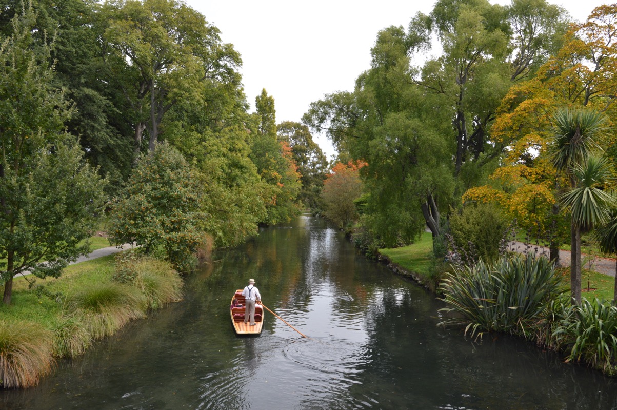 Avon River, Hagley Park in Christchurch, New Zealand