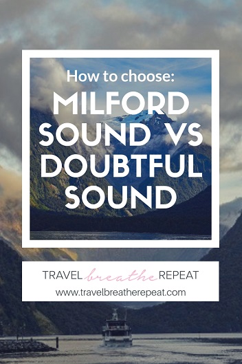 Milford Sound vs Doubtful Sound: how to choose a fjord tour in New Zealand; the best fjord cruise on the South Island of New Zealand; #travel #newzealand #southisland #traveltips #nature #fjords #adventure #milfordsound #doubtfulsound