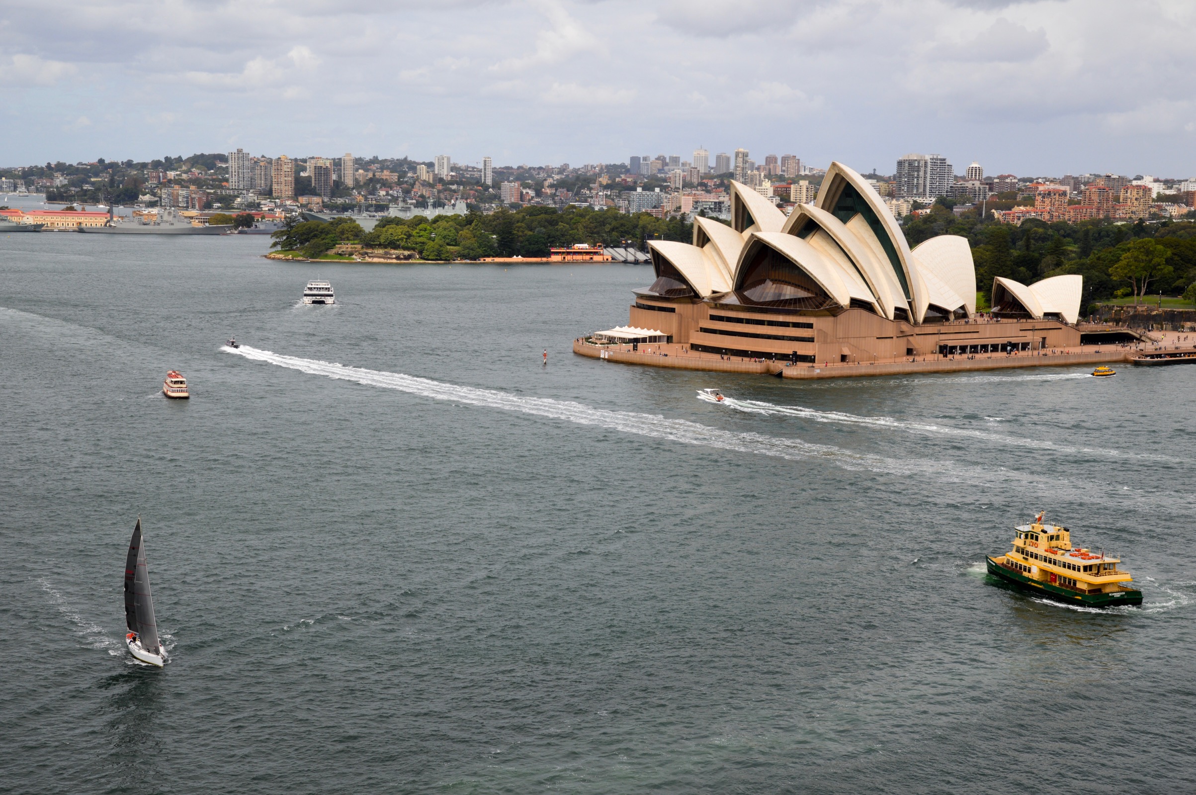 View of the Sydney Opera House from the Sydney Harbour Bridge, Australia