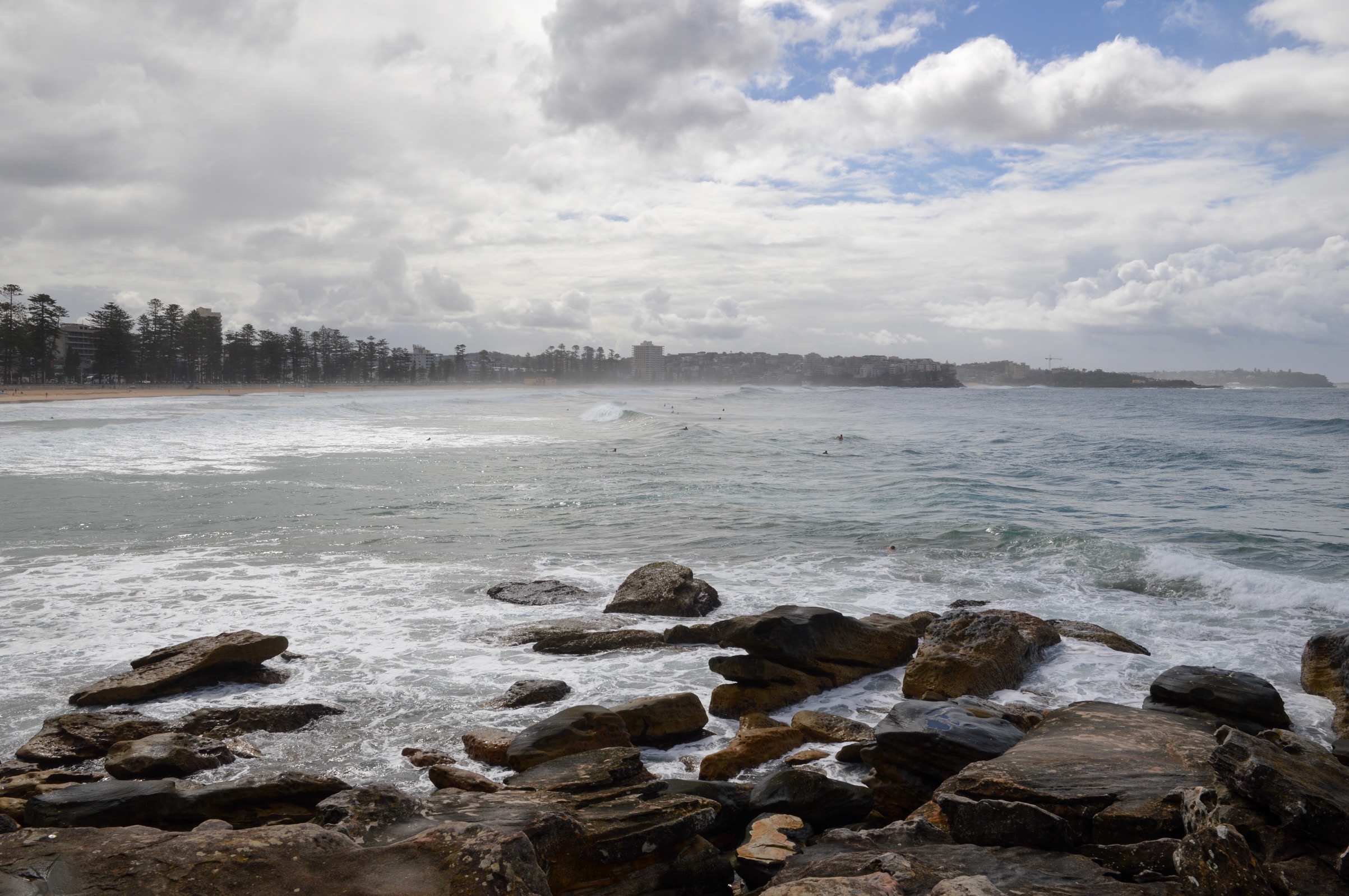 South Pacific Ocean and Manly Beach, Sydney, Australia