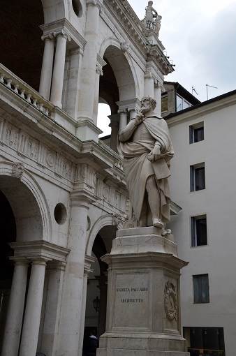 Statue of the architect Palladio in Vicenza in Northern Italy