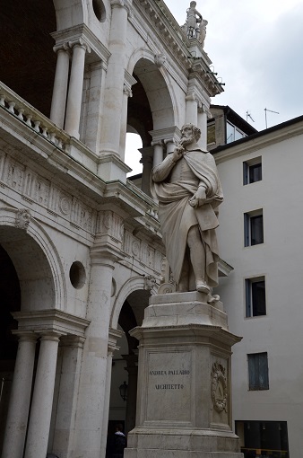 Statue of the architect Palladio in Vicenza in Northern Italy