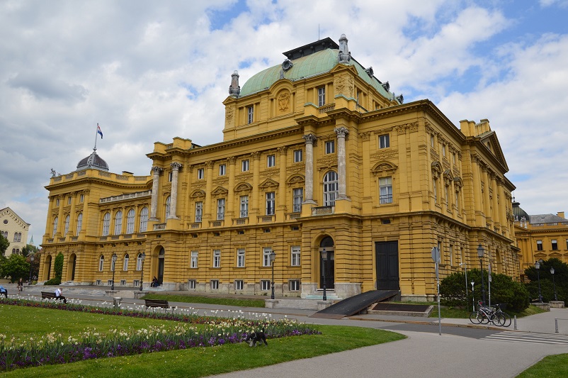 Big yellow building: Croatian National Theatre in Zagreb Lower Town