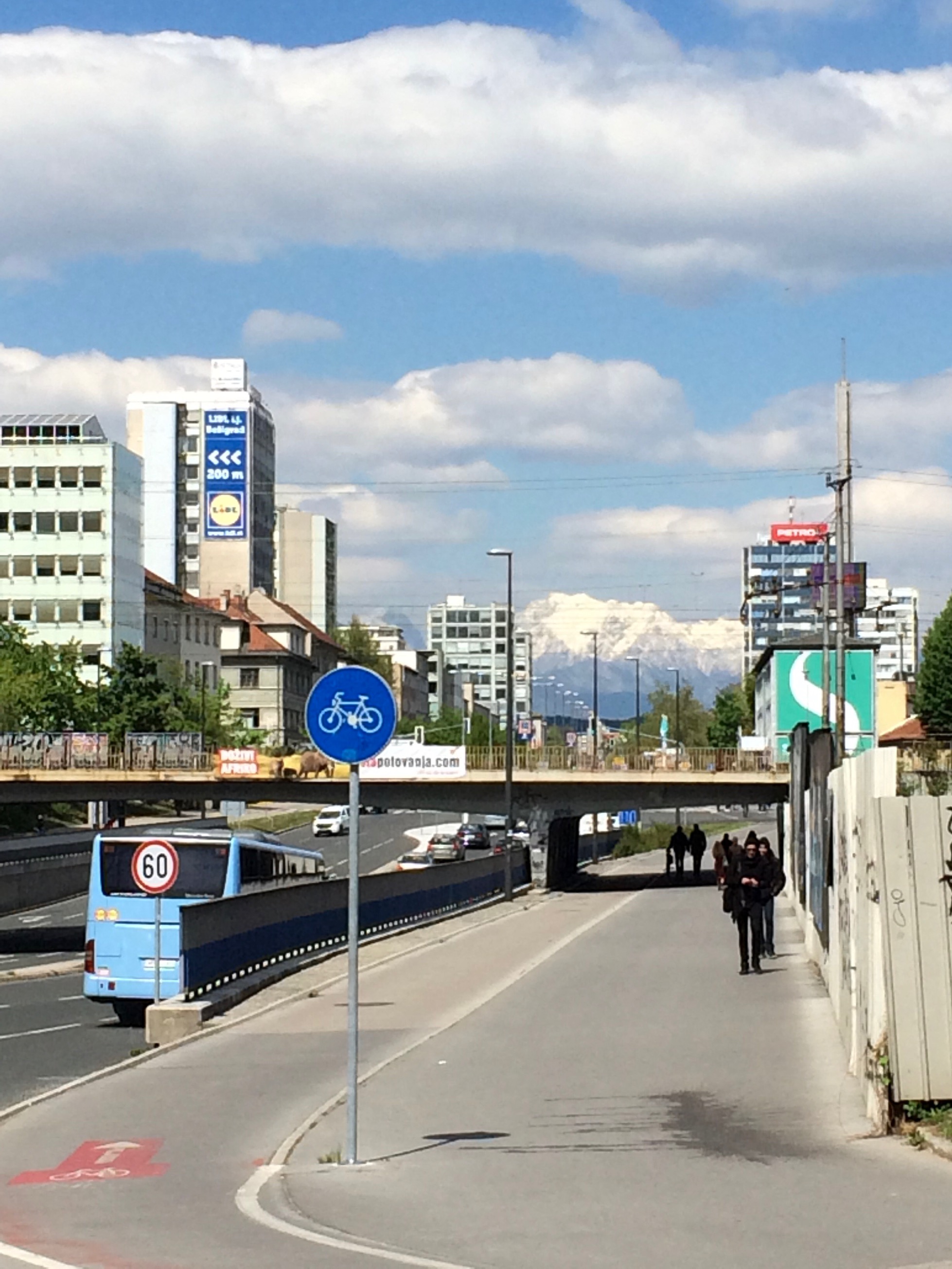 View of the Julian Alps, Ljubljana, Slovenia