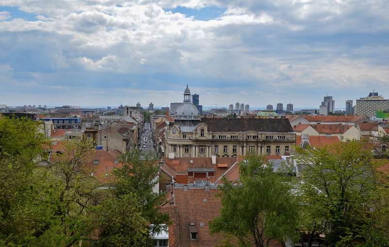 View of city from Zagreb Upper Town
