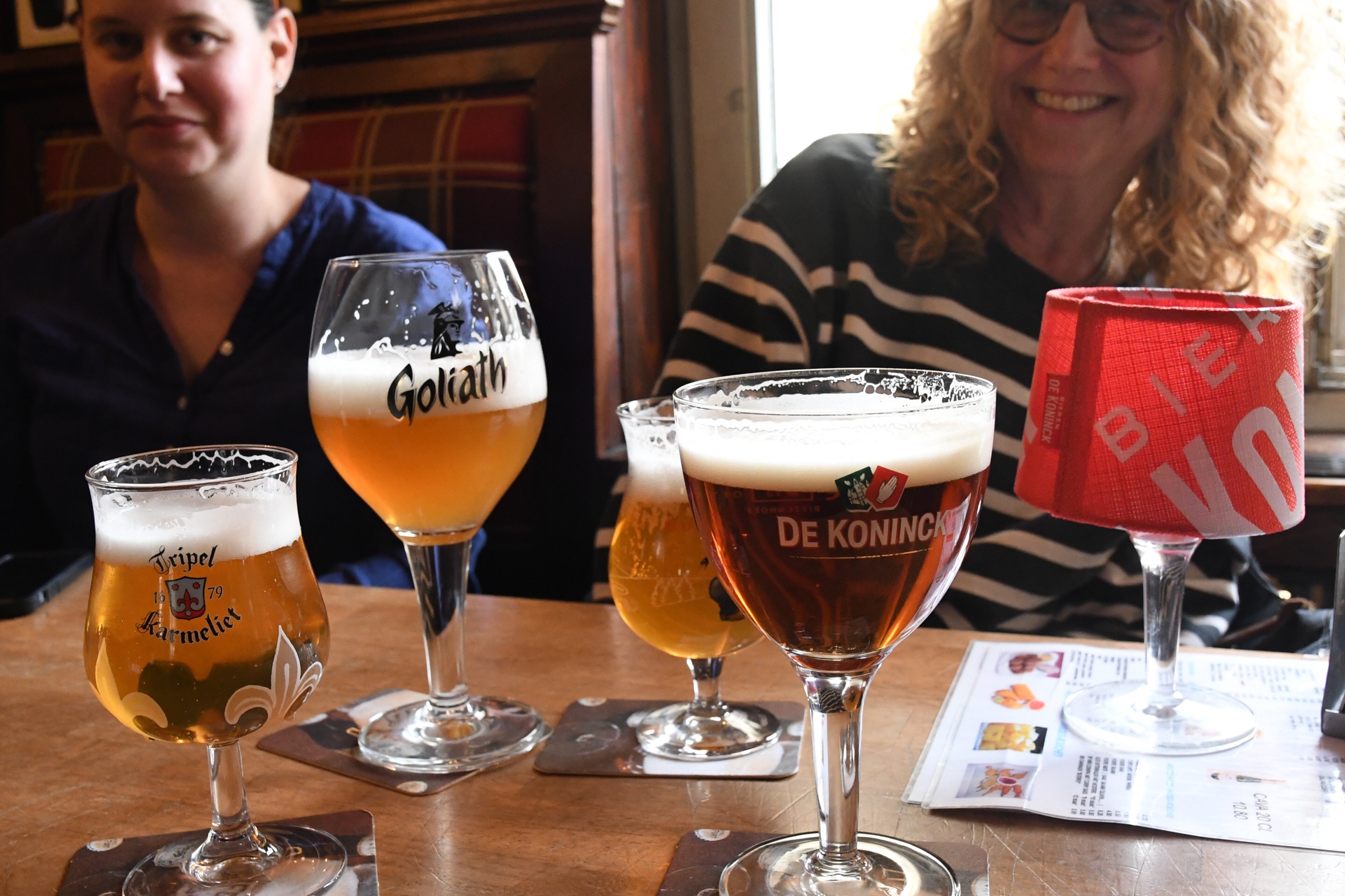 Enjoying Belgian beer, Antwerp, Belgium