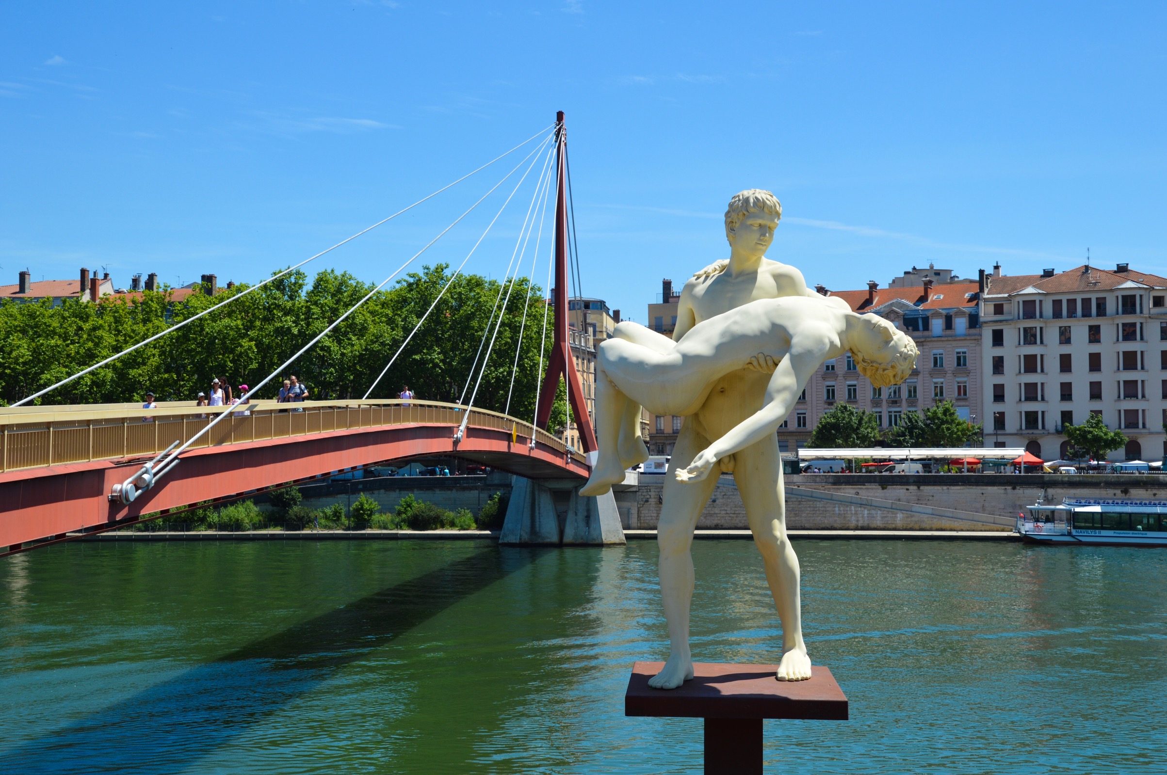 Passerelle du Palais de Justice, Saône River, Lyon, France