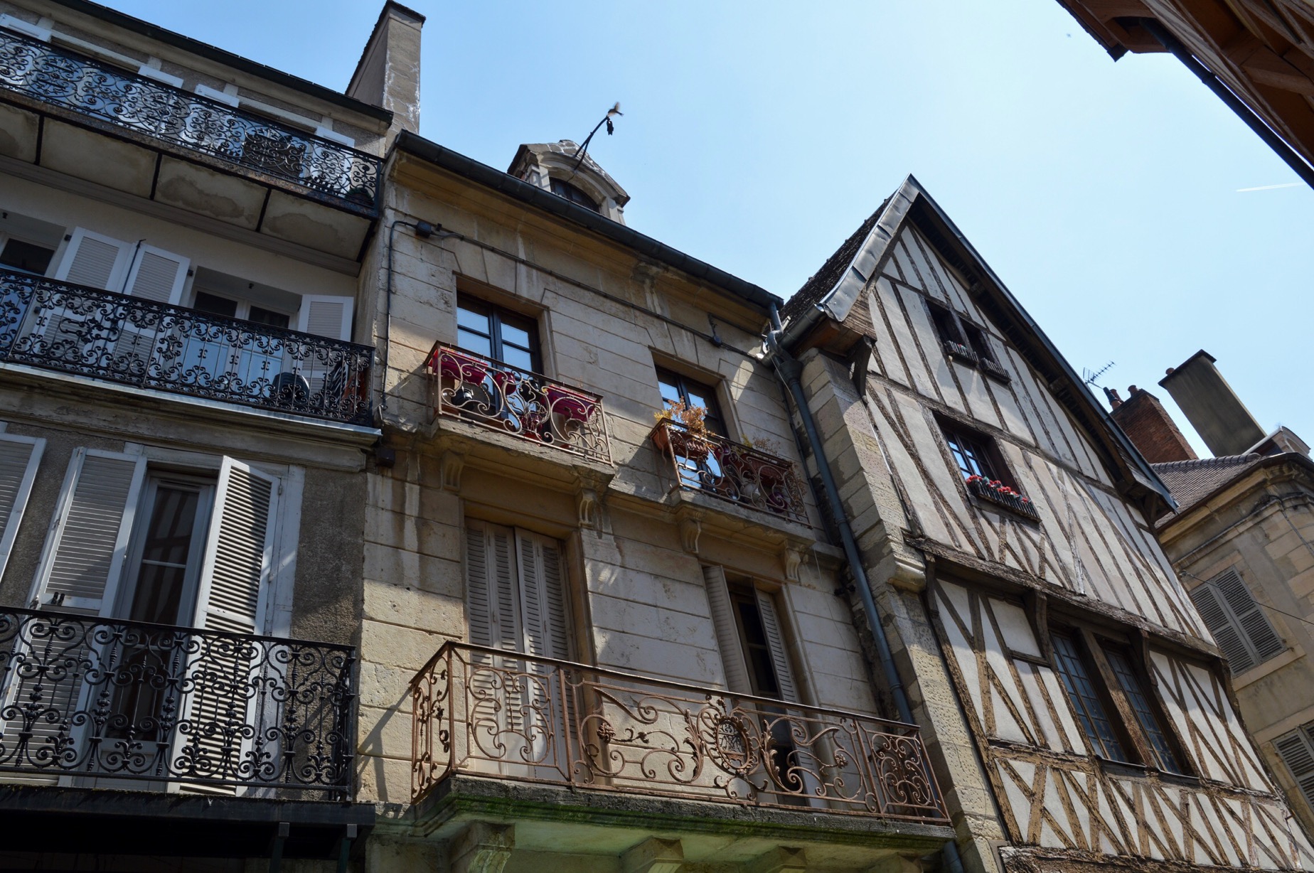 Medieval half-timbered houses, Dijon, France