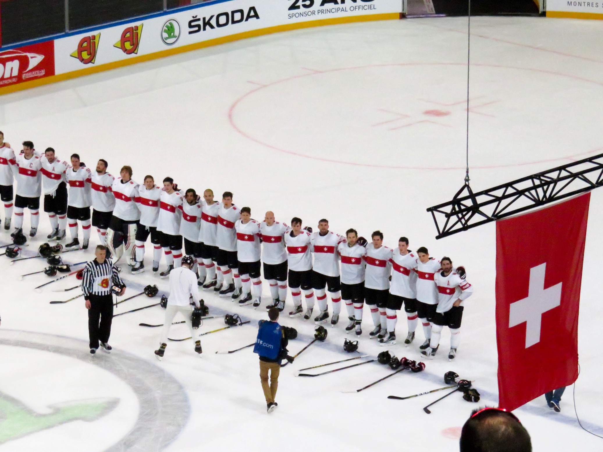 Swiss team, Ice Hockey World Championship, Paris, France