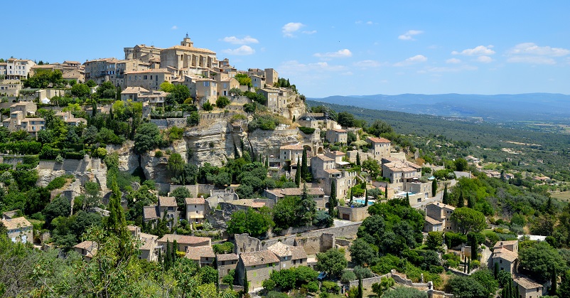 Gordes on a hill in Provence, France