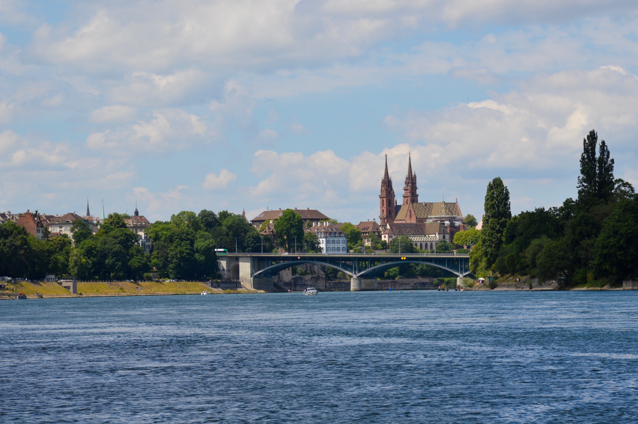 Rhine River, Basler Münster, Basel, Switzerland