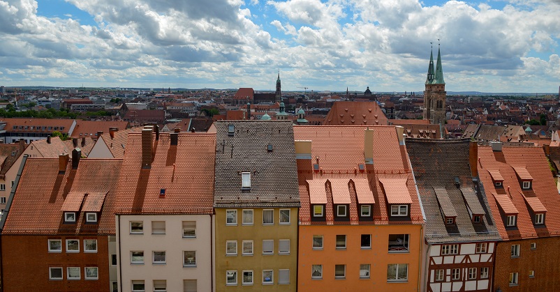 View of buildings in Nuremberg, Germany