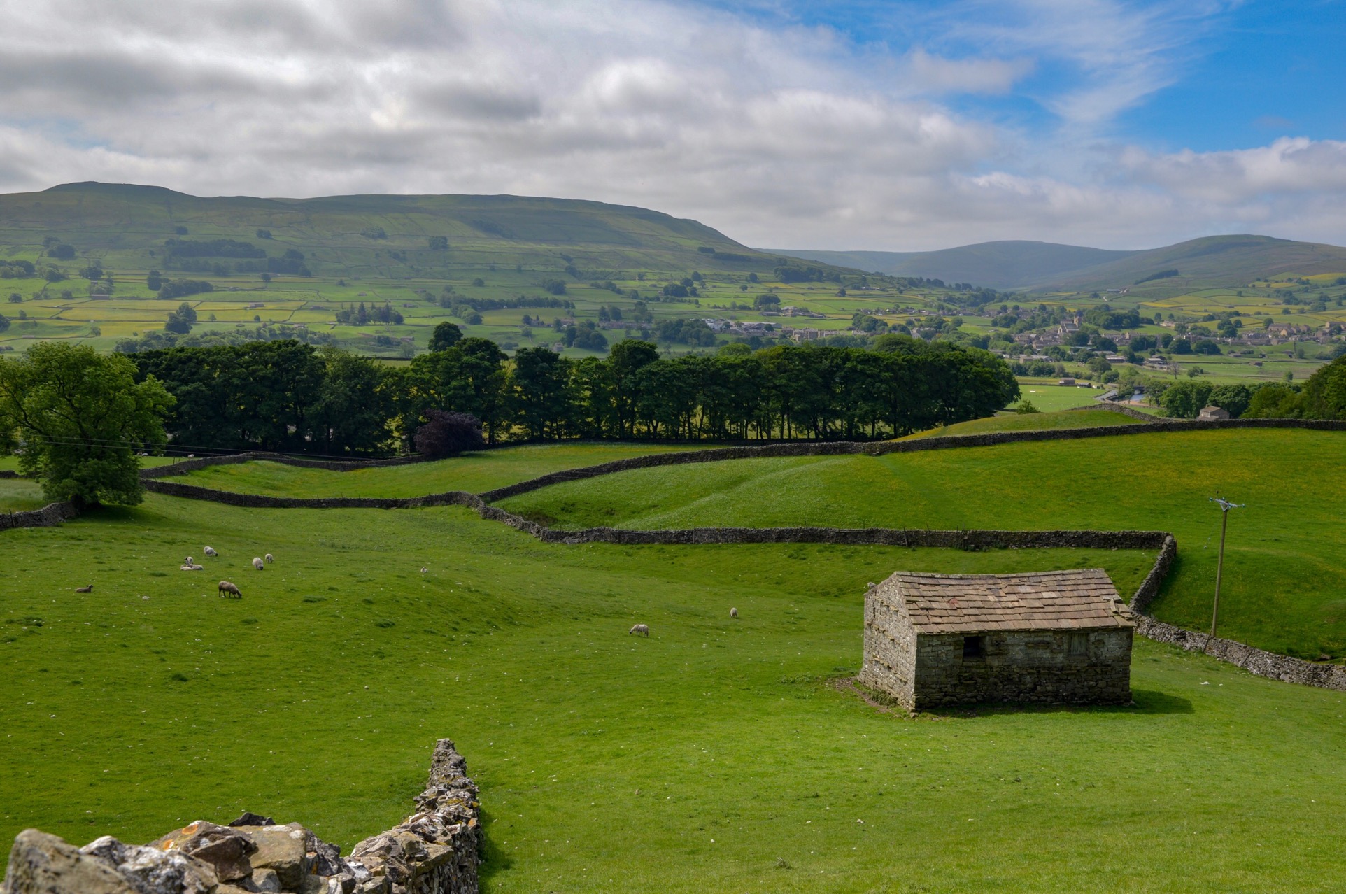 View of Hawes, North Yorkshire, UK