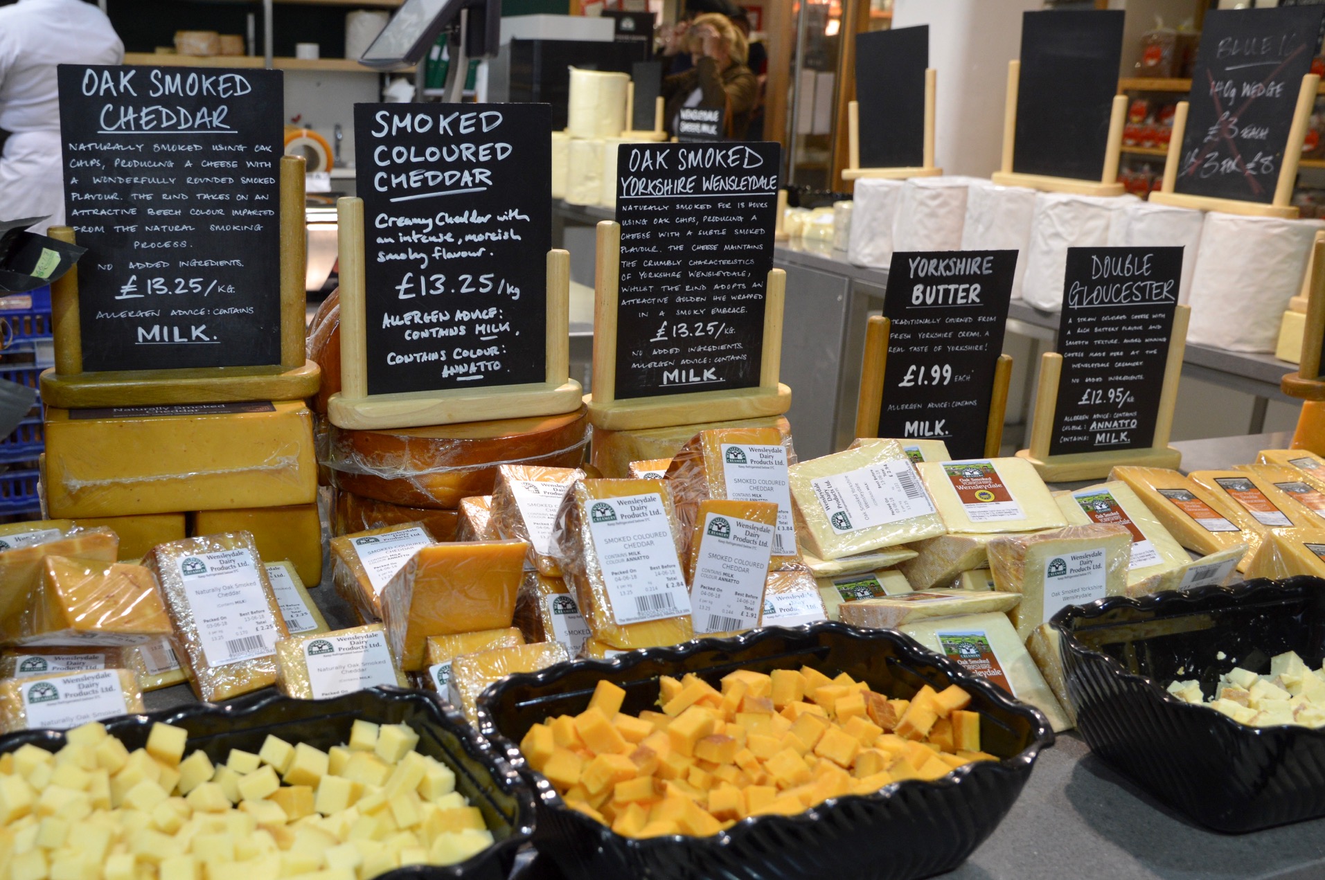 Wensleydale cheese, Wensleydale Creamery in Hawes, North Yorkshire, UK