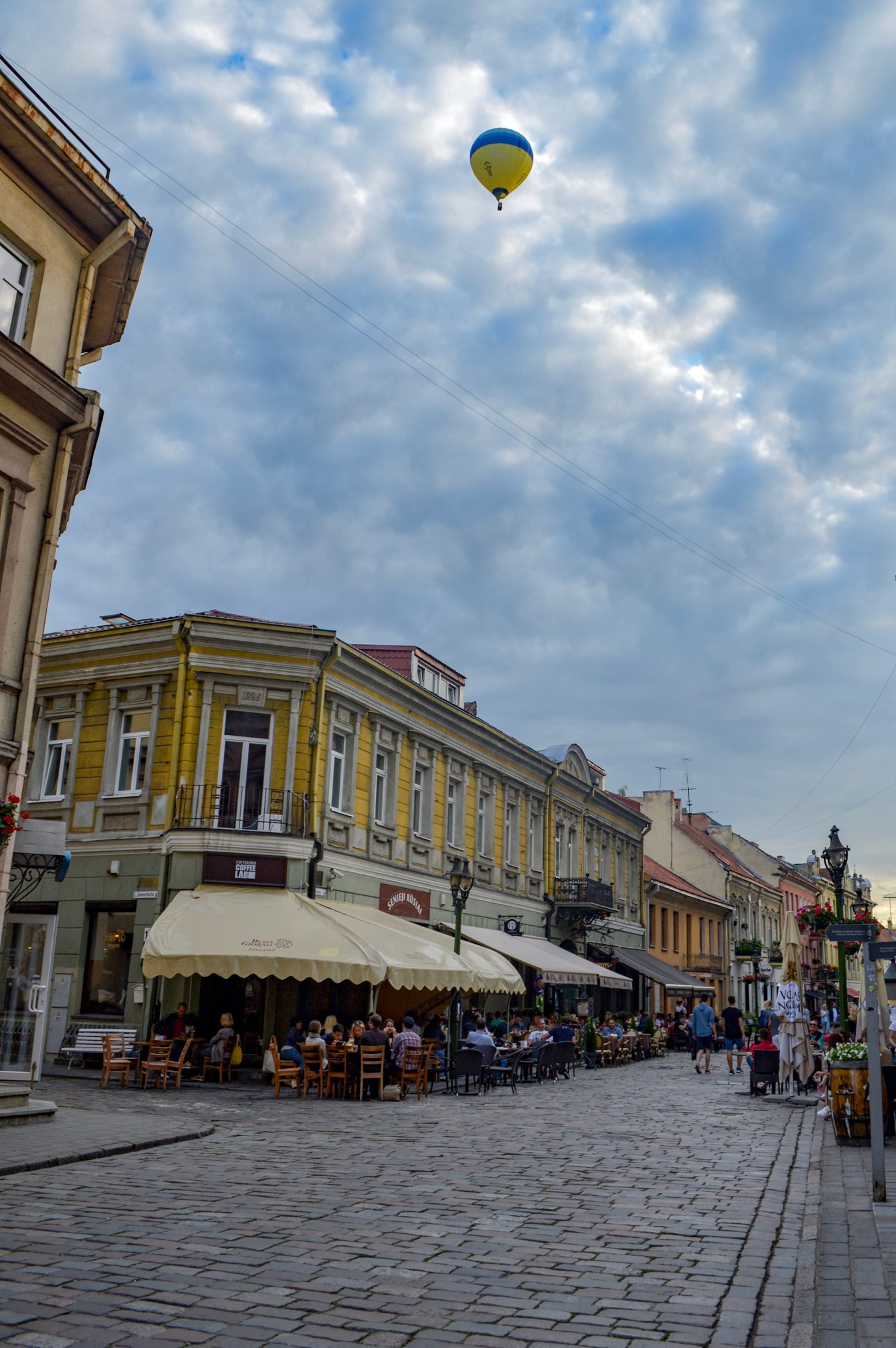 Hot air balloon, Kaunas Old Town, Lithuania