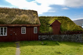 Sod roofed house on Torshavn