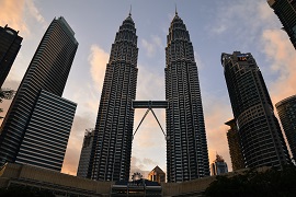 Petronas Towers in Kuala Lumpur, Malaysia
