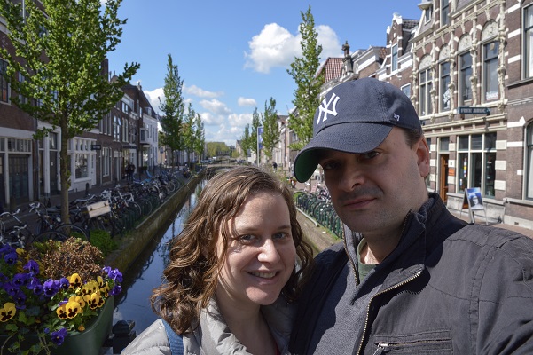 Sarah and Justin in Gouda, the Netherlands