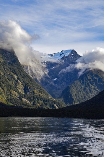 Glacier seen from Milford Sound cruise in NZ