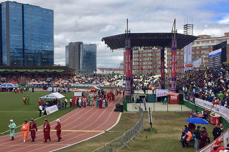 Sporting event called Nadaam in Ulaanbataar, Mongolia