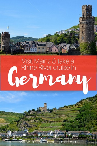 Things to do in Mainz, Germany including taking a Rhine River cruise; #mainz #germany #europe #travelinspiration #rhineriver #cruise