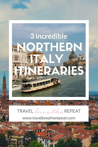 Ideas for 3 northern Italy itineraries including how long to spend in each city and things to do. Advice for planning your trip to Italy including 2-week, 10-day, and 1-week itineraries. #italy #europe #travel #travelitineraries #milan #venice #bologna #verona #bergamo #ferrara #vicenza #trieste #udine