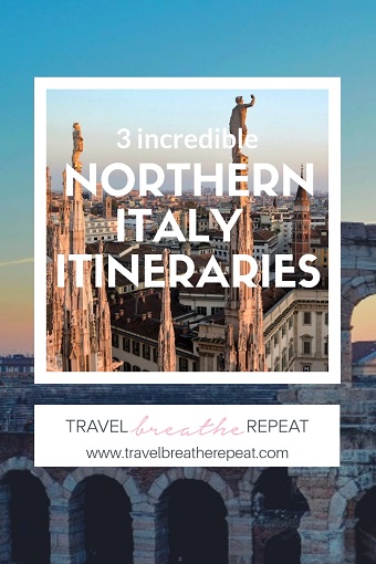Ideas for 3 northern Italy itineraries including how long to spend in each city and things to do. Advice for planning your trip to Italy including 2-week, 10-day, and 1-week itineraries. #italy #europe #travel #travelitineraries #milan #venice #bologna #verona #bergamo #ferrara #vicenza #trieste #udine